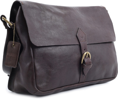 

Hidesign Men & Women Casual Brown Genuine Leather Sling Bag