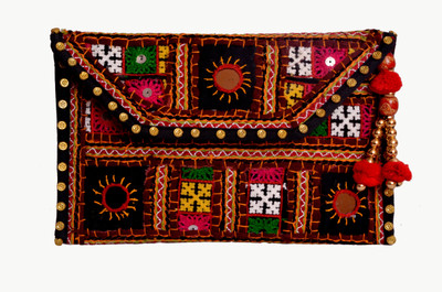 

Escue Women Casual Multicolor Cotton Sling Bag
