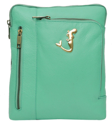 

Hawai Men & Women Formal Green Genuine Leather Sling Bag
