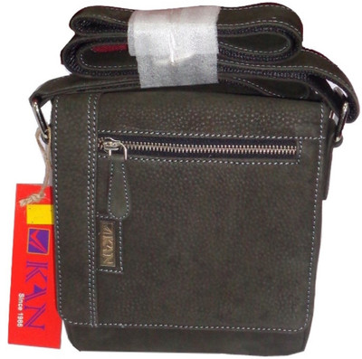 

Kan Men & Women Casual Black Genuine Leather Sling Bag