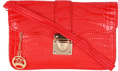 

Moedbuille Women Casual Red PU Sling Bag