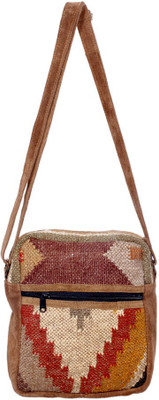 

Indistar Men & Women Casual Multicolor Jute Sling Bag