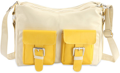

Goodwill Leather Art Women Casual Beige, Yellow PU Sling Bag