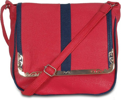 

LKC Women Pink PU Sling Bag