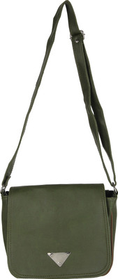 

Bags Craze Women Casual Green Leatherette Sling Bag