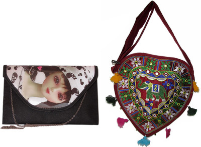 

Adara Collections Girls Casual Multicolor Rexine Sling Bag