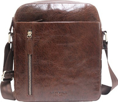 

La Roma Men Casual Brown Genuine Leather Sling Bag