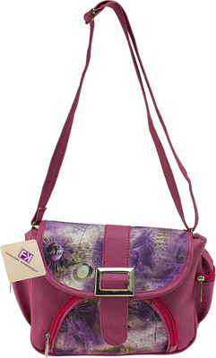

Fashion Knockout Girls Casual Pink PU Sling Bag