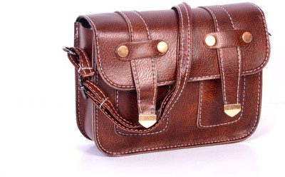 

Bags Craze Women Casual Brown PU Sling Bag