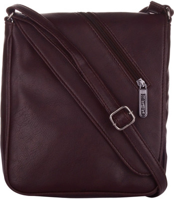 

Cuddle Women Casual Brown PU Sling Bag