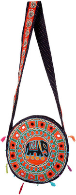 

Rajrang Women Casual Multicolor Cotton Sling Bag