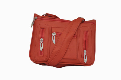 

Ellis Women Casual Orange PU Sling Bag