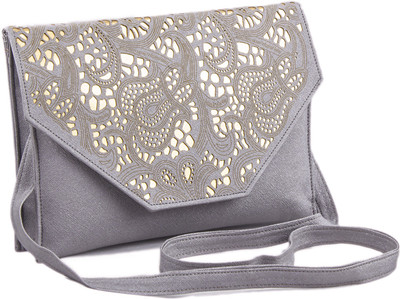 

Voaka Women Casual Grey Leatherette Sling Bag