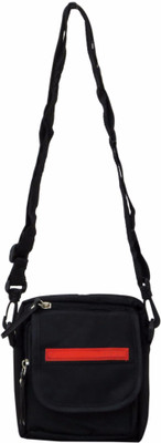 

Heels & Handles Women Casual Black Leatherette Sling Bag
