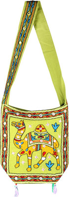 

Rajrang Women Casual Multicolor Cotton Sling Bag