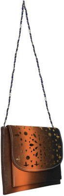 

MOOI-ZAK Women Evening/Party Orange PU Sling Bag