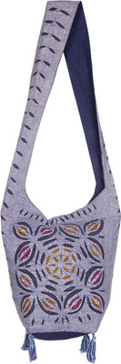 

Rajrang Women Casual Blue Cotton Sling Bag