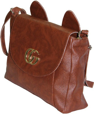 

Craft Art India Girls Casual Brown Polyester Sling Bag