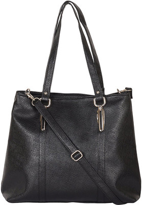 

Global Impex Women Casual Black PU Shoulder Bag