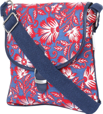 

Pickpocket Women Casual Blue Canvas Sling Bag