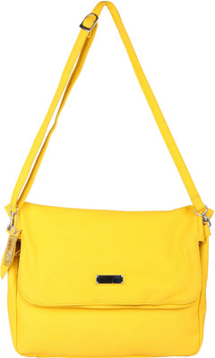 

Spice Art Girls Casual Yellow Leatherette Sling Bag