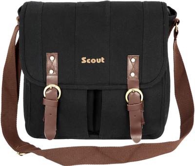 

Scout Men & Women Casual Black Canvas Sling Bag