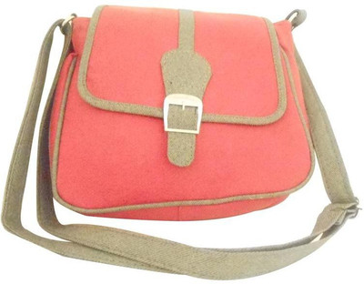 

Clicktin Girls Casual Red Acrylic Sling Bag