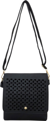 

Heels & Handles Women Casual Black PU Sling Bag