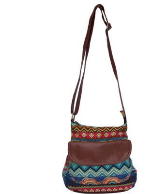 

Ayeshu Girls Casual Brown Canvas Sling Bag