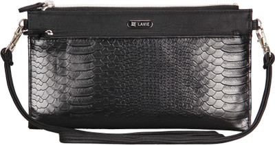 

Lavie Women Casual Black Leatherette Sling Bag