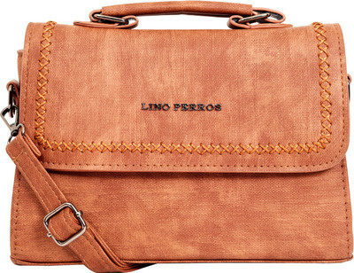 

Lino Perros Women Casual Brown Leatherette Sling Bag