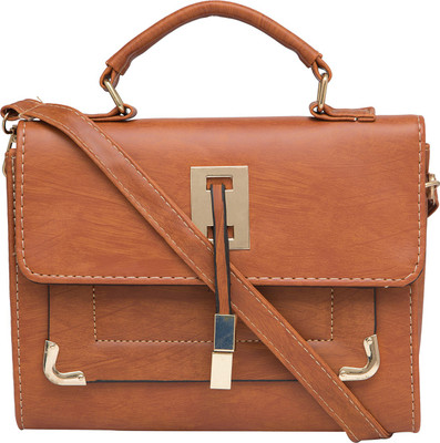 

Satchel Bags Women Casual Brown PU Sling Bag