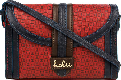 

Holii Women Casual Red Genuine Leather Sling Bag