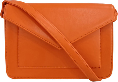

Toteteca Women Formal Orange PU Sling Bag