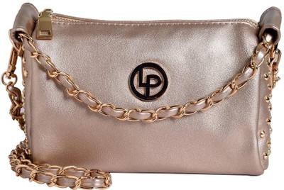

Lino Perros Women Evening/Party Silver Leatherette Sling Bag