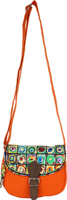 

Anekaant Women Casual Multicolor Cotton, Canvas, PU Sling Bag