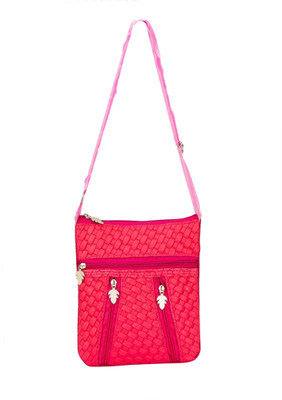 

Glitters Girls Casual Pink Rexine Sling Bag