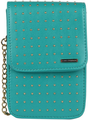 Lino Perros Women Casual Blue Leatherette Sling Bag