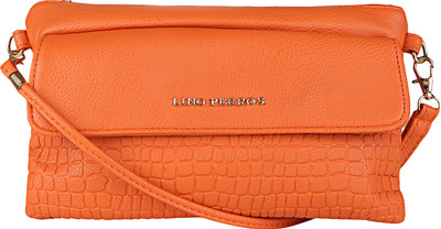

Lino Perros Women Orange Leatherette Sling Bag