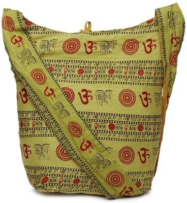 

Kraftrush Women Yellow Cotton Sling Bag