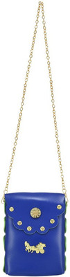 

MOOI-ZAK Girls Evening/Party Blue PU Sling Bag