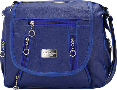 

Sumit Collection Women Casual Blue PU Sling Bag