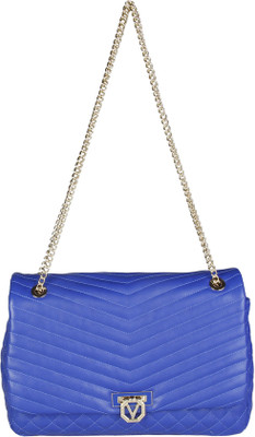 

MARIO VALENTINO Women Evening/Party Blue Genuine Leather Sling Bag