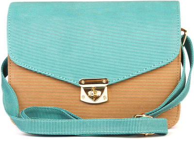 

Rysha Women Casual Beige, Blue PU Sling Bag