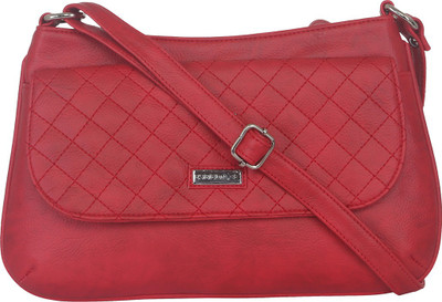 

Esbeda Women Casual Red Leatherette Sling Bag