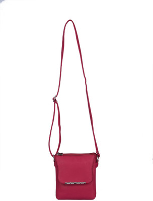 

TT Girls Casual Pink Leatherette Sling Bag