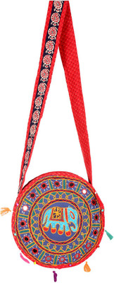 

Rajrang Women Casual Multicolor Cotton Sling Bag
