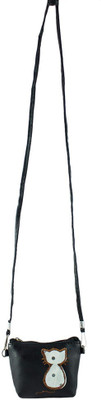 

Heels & Handles Women Casual Black Leatherette Sling Bag