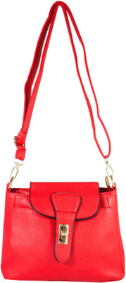

Heels & Handles Women Casual Red Leatherette Sling Bag