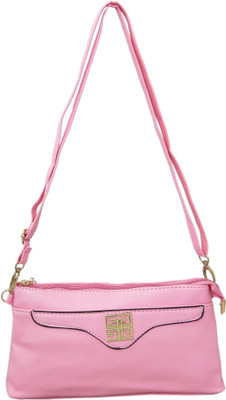 

Heels & Handles Women Casual Pink Leatherette Sling Bag